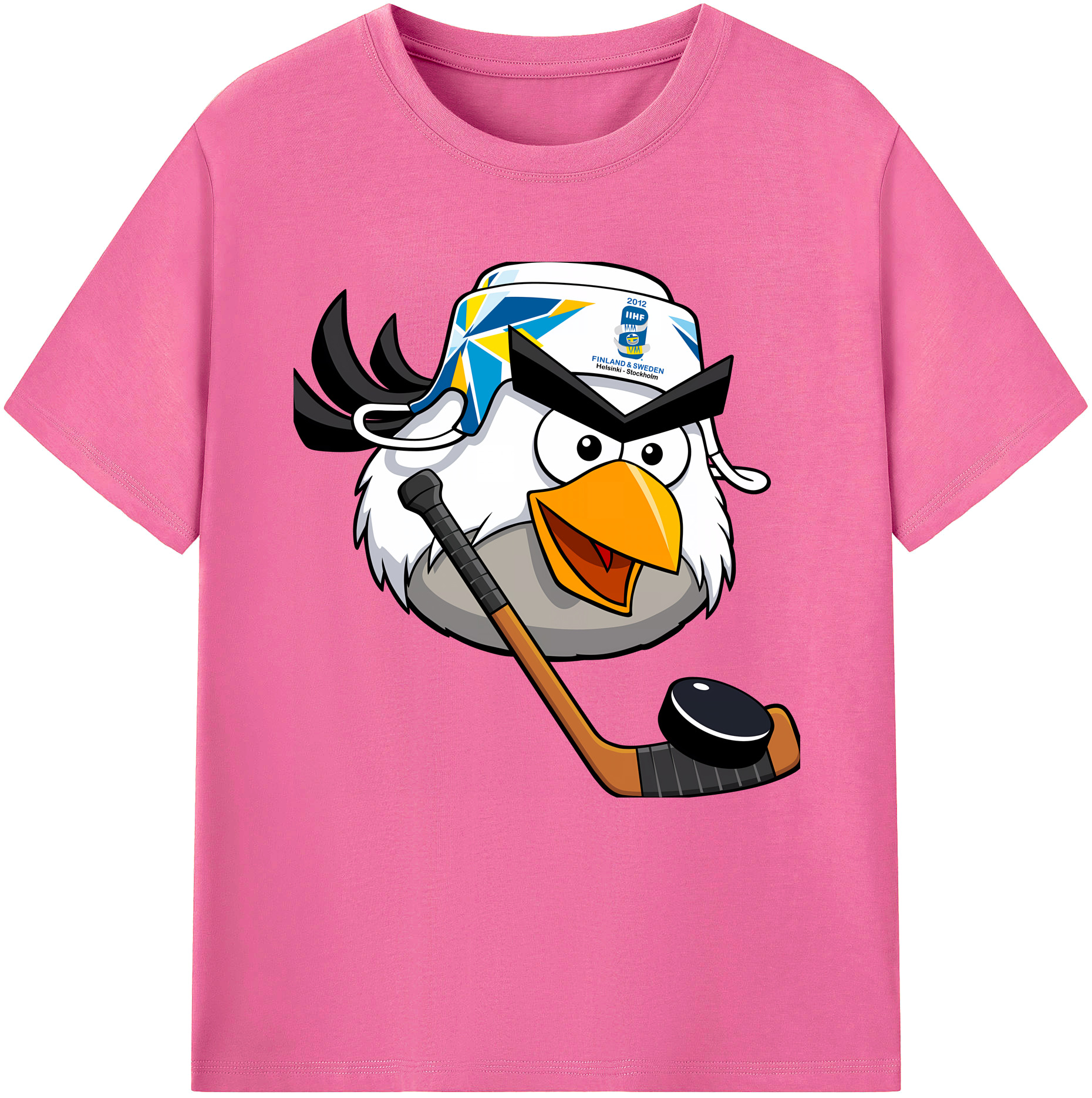 （画像用） Angry Birds アングリーバード レディースカジュアルプリントTシャツ（綿100％）
